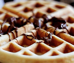 Porn Pics lustingfood:  Nutella Waffles (x)