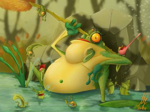 Frog Fighter - Character Design Challenge By Selected Artists: BlueLantern, Filip Diviak, Grzegorz Molas,