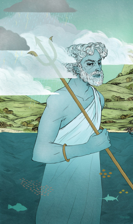taryntaryn:  Here’s my piece for the Cosmos show by Light Grey Art Lab! I illustrated Neptune.