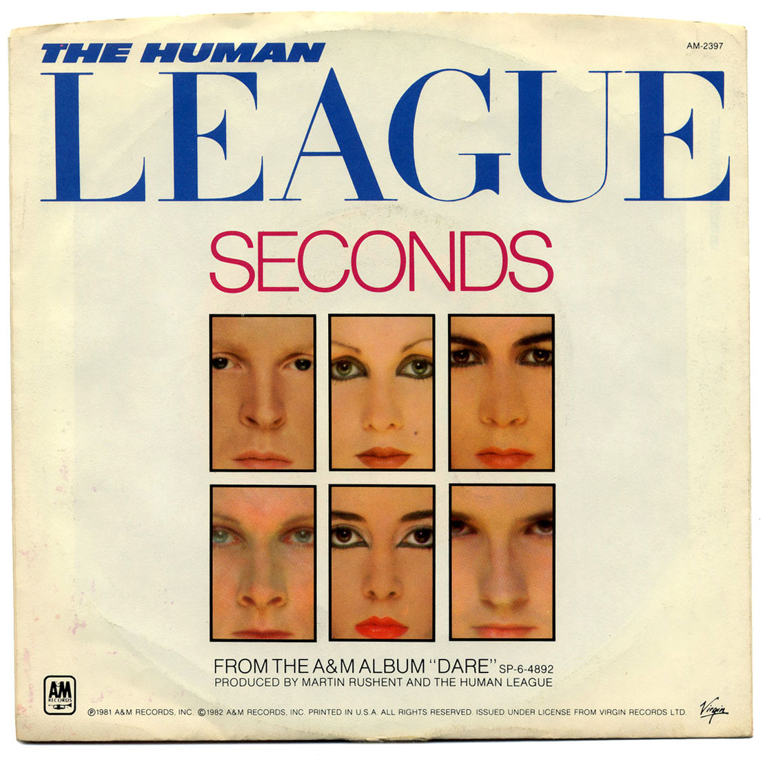 80srecordparty:  Don’t You Want Me b/w SecondsThe Human League, A&amp;M Records/USA