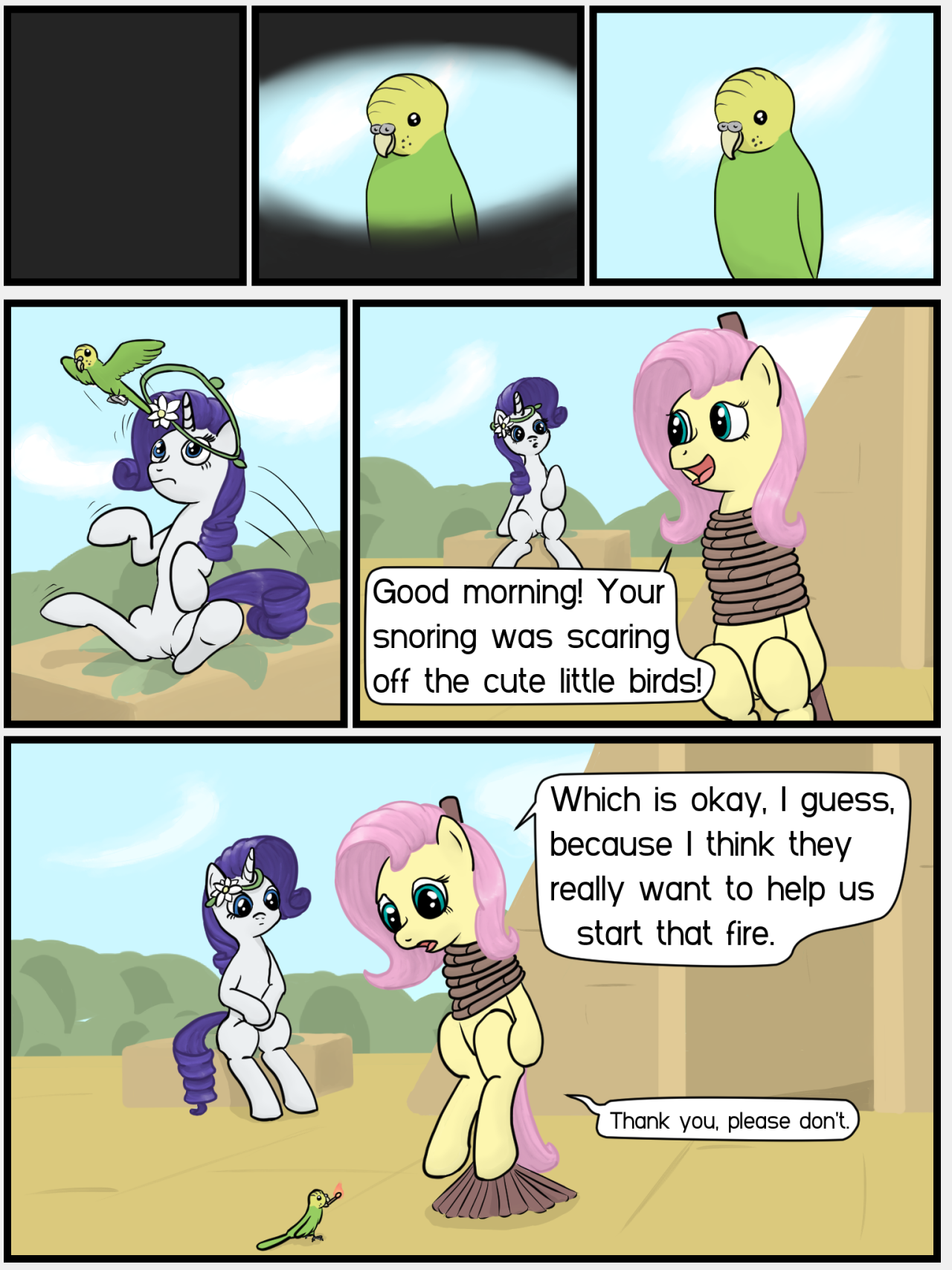 fimflamfilosophy:I used to own parakeets, and while they were adorable birds, their
