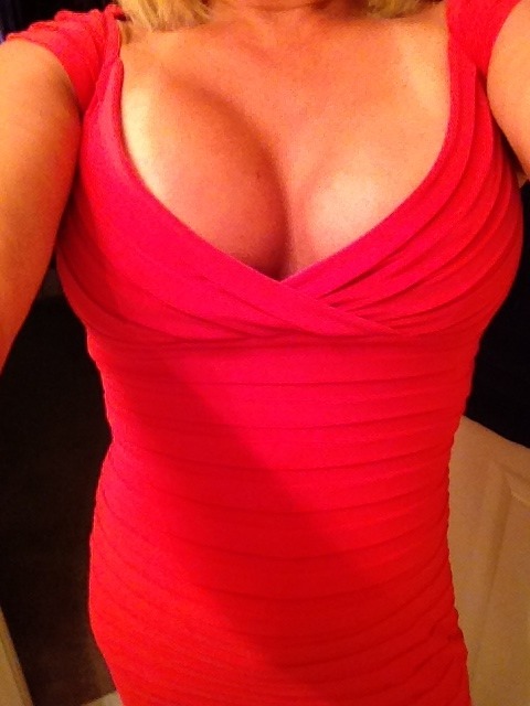 kimberl7:  Was trying on some dresses to see how my boobs looked in them now, so