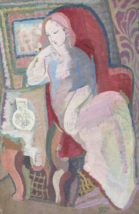 a-la-belle-e-toile: Béla Kádár (1877-1956) - Femme assise dans un fauteuil, 193