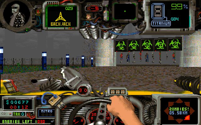 dos-ist-gut:  Quarantine (Imagexcel, 1994) A strange mix of FPS and driving game,