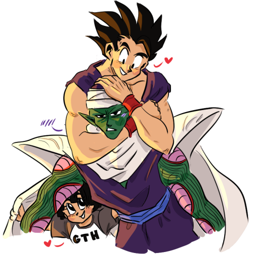  A little Gohan, Piccolo, and Pan group hug to add to the excitement of the DBS movie! 