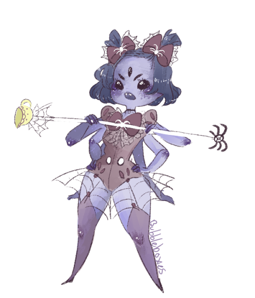 slbtumblng:  bubbleboxes:  magical,,, spider,,,, fights evil by throwing live spiders on them,,, that is her only power.  *Squeaks* ~ ♥   teehee <3