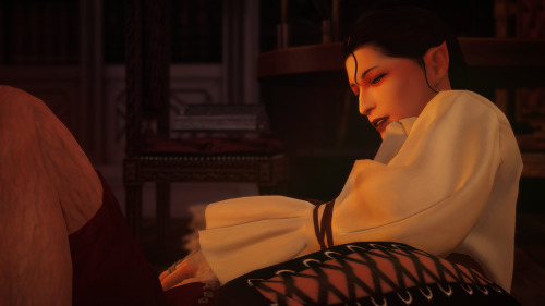 The Vampire And His Prince. Poses Are Mine, I Made Them For No Reason Other Than The *ehehehehe*