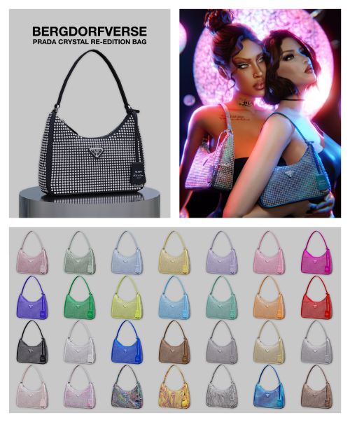 bergdorfverse:Prada Crystal Re-Edition Bag & Slingback PumpsHey everyone, here is the highly req