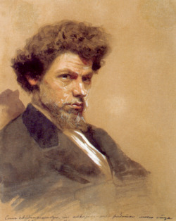 Ivan Kramskoi - Portrait of the Artist V.M.