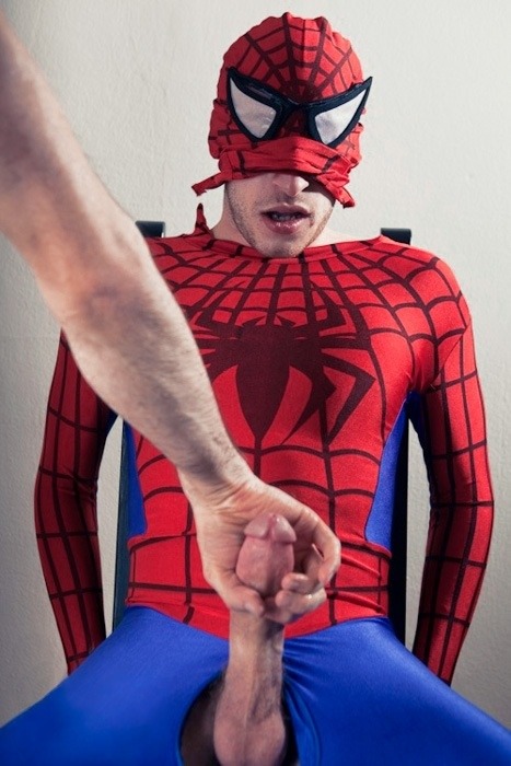 dookfather:  SPIDERMAN, SPIDERMAN , HAS A COCK THE SIZE OF FLAGPOLE MAN. 