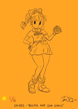 Ianjq:  Iâ€™M Gonna Brush-Ink Every Bulma Outfit From Dragonball Volumes 1 -