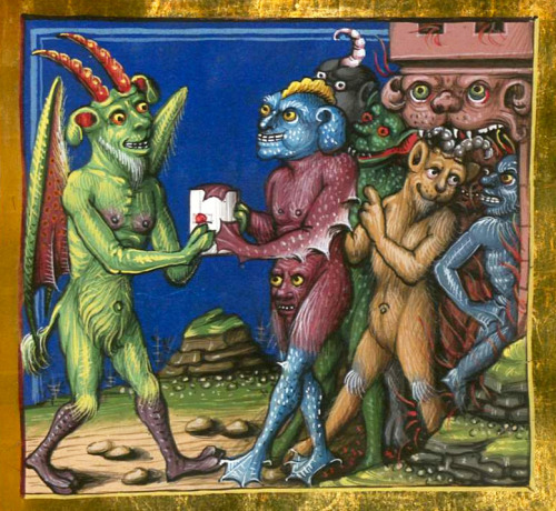furry demons Jacobus de Teramo, ‘Litigatio Christi cum Belial’ (German translation of 'C