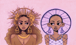 nataliaschi: Beyoncé and Solange illustration for Capitolina