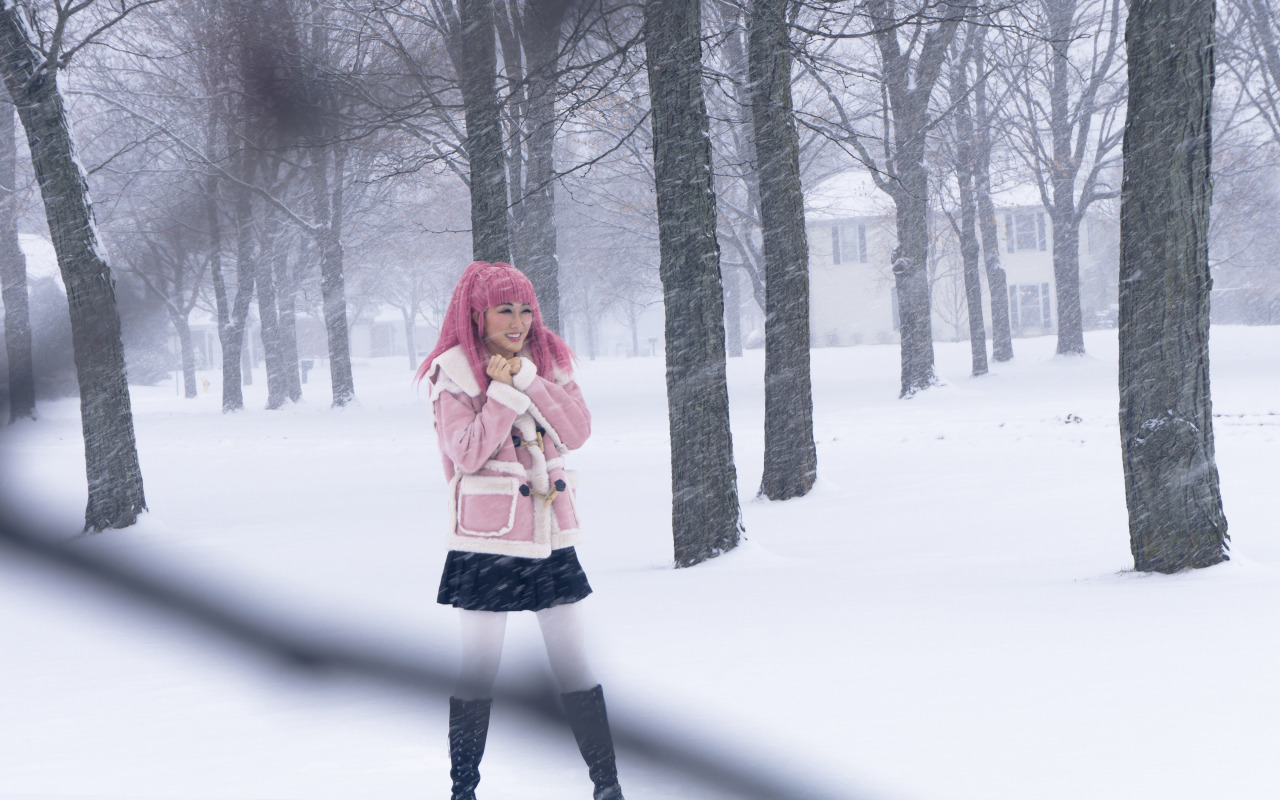 Happy birthday to Hilda Valentine Goneril! I really stood outside during the blizzard for these photos but at least I'm cute!