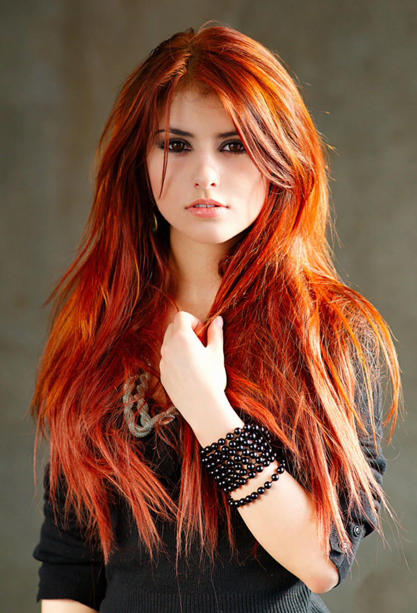 Dark red hair color