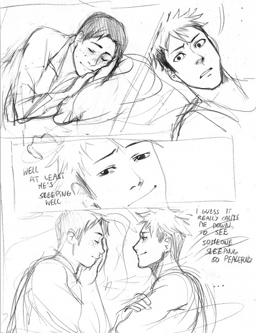 spatsula:  jeanlubipieguski:  a little background behind all of this: so I’m currently working on a JeanMarco doujinshi and I had this conversation with my friend Jazmin and she suggested I should do a scene with Jean counting Marco’s freckles and