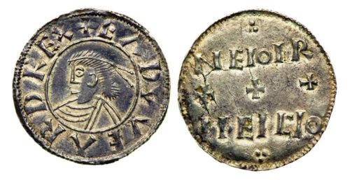 ancientcoins:archaicwonder:Anglo-Saxon silver penny of Edward the Elder, King of Wessex, East Anglia