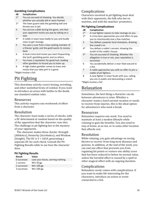 dnd-5e-homebrew:Unearthed Arcana DowntimeDon’t forget to rate last week’s spells.