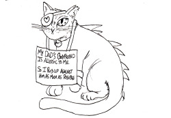 knightinshiningsemtex:  Have a Cat-shamed Khoshekh, being an asshole like any other cat. I imagine that if you were able to take pictures of Khoshekh, This is what Cecil would be doing. I may do a coloured version later on but I just really needed to