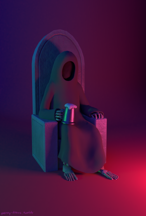 Happy Halloweeen~ I did a bonus render of this Death guy I made for my last personal project. It’s f