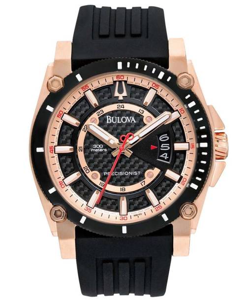 fuckyawatches:  Bulova Men’s Precisionist Black Silicone Strap Watch 47mm 98B152Search for more Watches by Eci on Wantering.