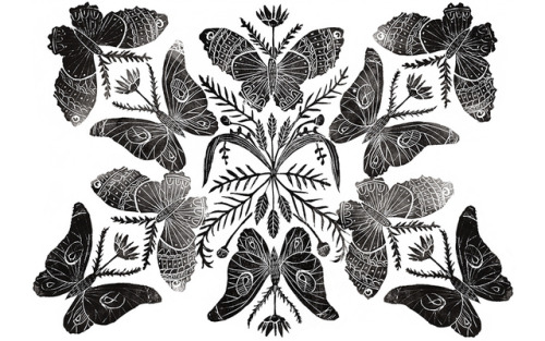 Butterflies Convergeblock print, 2019by Kelly Louise Judd