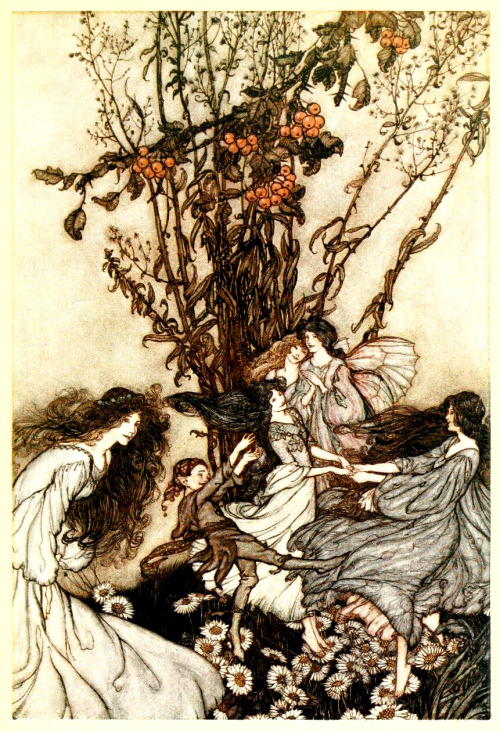 Arthur Rackham (1867-1939), “Peter Pan in Kensington Gardens” by J. M. Barrie, 1906Sourc