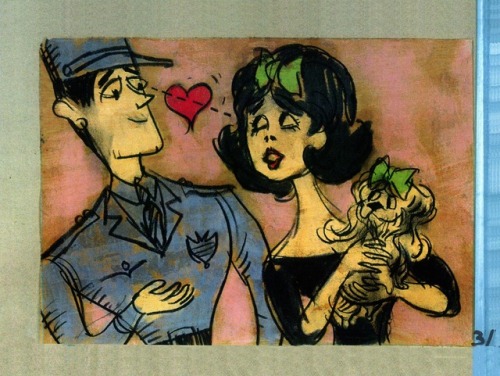 Storyboard for the animated trailer to the Billy Wilder film, Irma La Douce (1963).