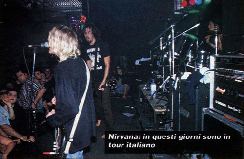 storedeepinsideme:    Nirvana at Kryptonight, Baricella, Italy. November 20, 1991