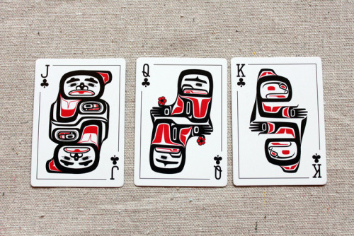 nitanahkohe:check out Tlingit artist Rico Worl’s gorgeous set of NW Coast-style playing cards!! ge