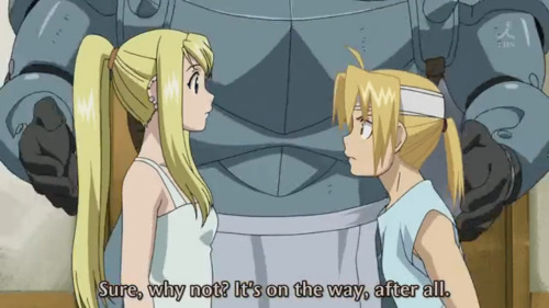 hiya-bella:  Fullmetal Alchemsit: Brotherhood Watching Edward grow compared to Winry oh my heart <3