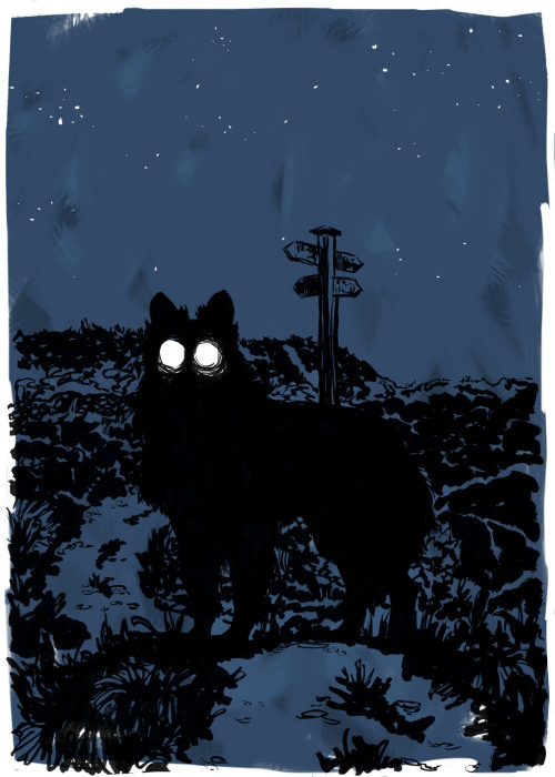 alvadee:Inktober 5#Black Dog is the name given to a being found primarily in the folklores of the Br