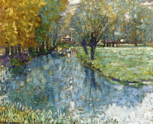 On the River Giverny - Frederick Carl FriesekeImpressionism