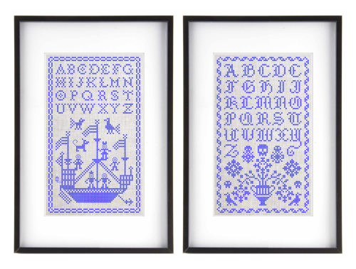 Friesland and Gothic from my new series of mini sampler designs. Now available from Quiltify Design 