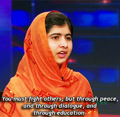 heavemyheart:  “why did she win the nobel peace prize???” “she didn’t do anything to deserve the nobel peace prize” fuck anybody who wasn’t overjoyed when she won, this girl is providing a voice for uneducated and oppressed