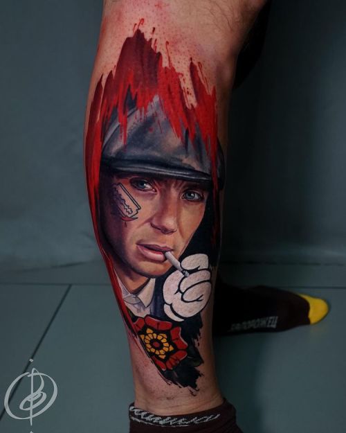 Daria Pirojenko leg;peaky blinders;portrait;trad