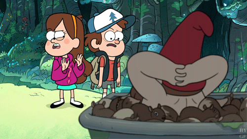 raspbeary:  immaplatypus:  somebody who’s never seen gravity falls please explain this image  hansel and grettel feat. danny devito in a rat bucket 