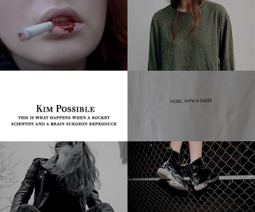 andruwminyard:modern childhood. kim possible is an unstoppable teenage spy who takes down villains w