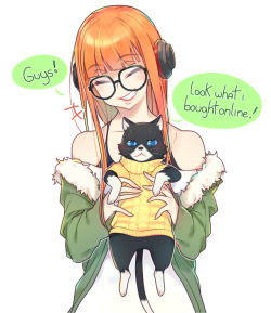 misutorekun:  Morgana in a cute cat sweater!!