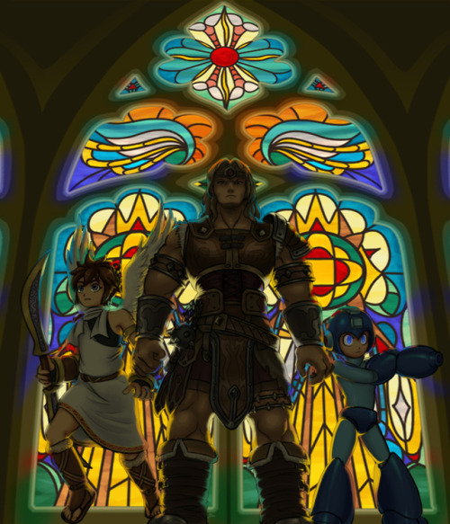 biiguru: “Three Travelers Arrive”Simon Belmont, Pit, and Mega Man go to the Castlevania 