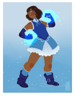 l-a-l-o-u:  Walkingnorth drew some pretty awesome magical girl designs for the girls of LoK, and gave me permission to draw her Korra design in my style :)