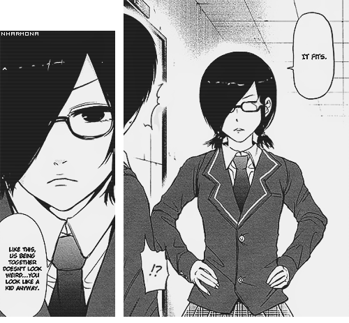 charizaard:  School uniforms! (´ω｀★)   //   Tokyo Ghoul chapter 20 