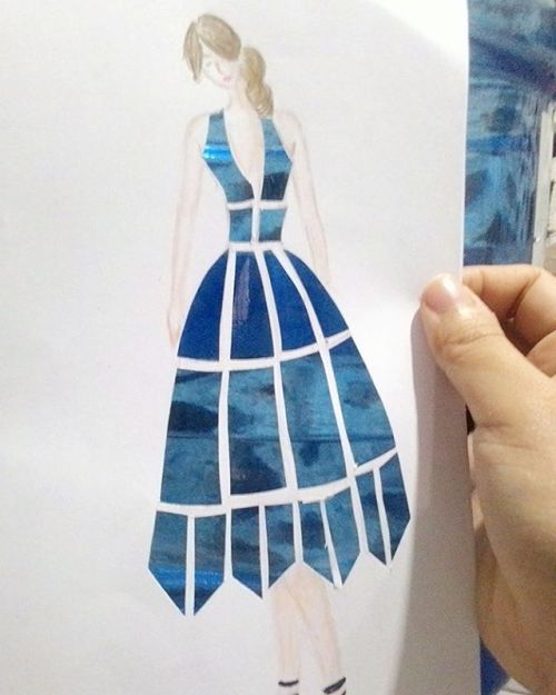 One for Three . Inspired by @edgar_artis &hellip; #dress #fashionillustration #design #fashionde