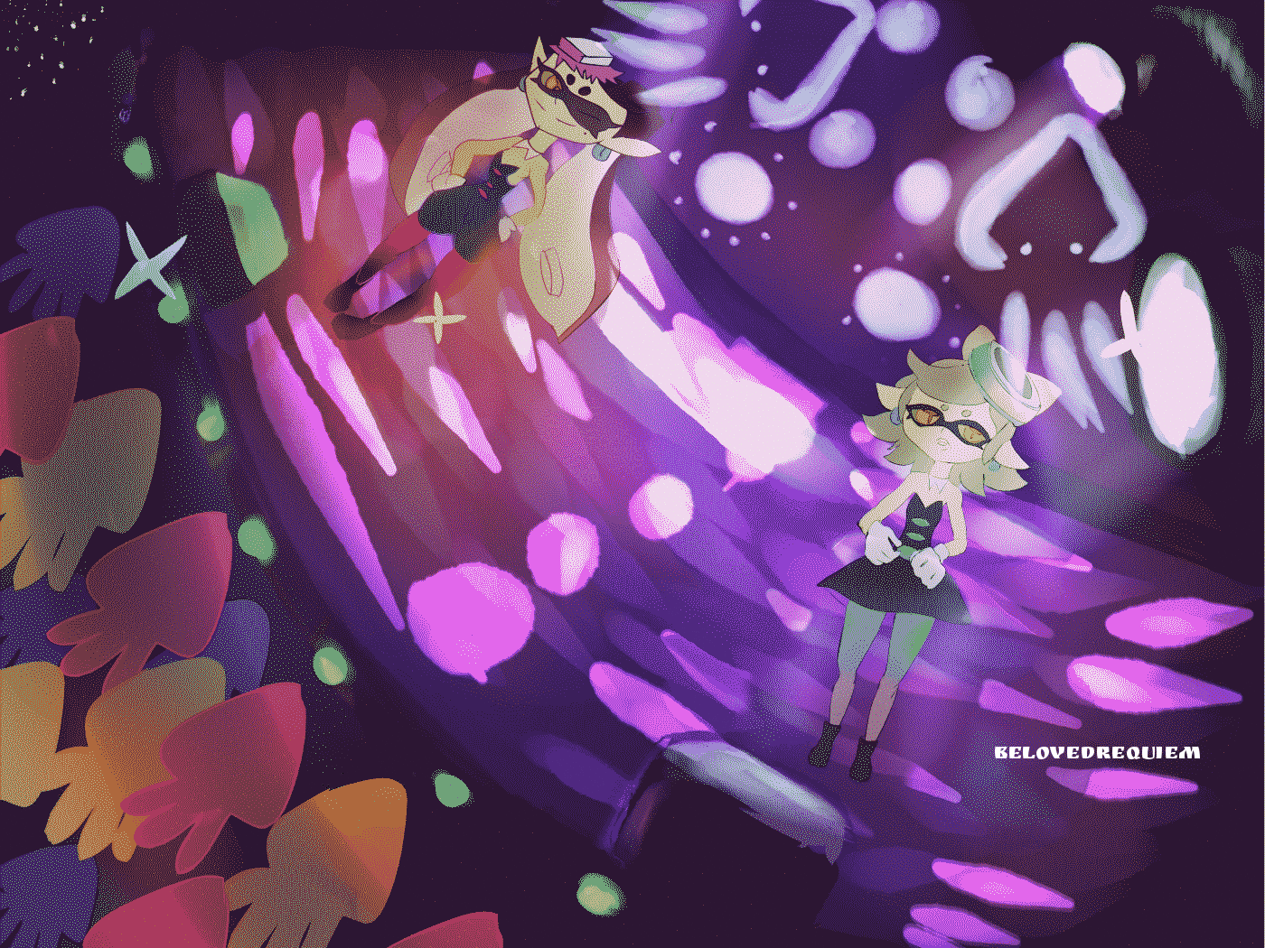 belovedrequiem:  Squid….Channel 5?I had agonizing fun making this short animation~