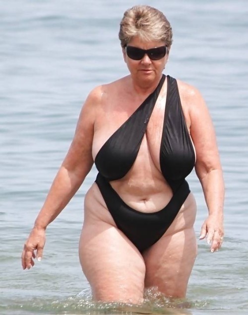 Fat sexy old beach babe in her black one piece swimsuit.Find YOUR sexy old beach babe here!