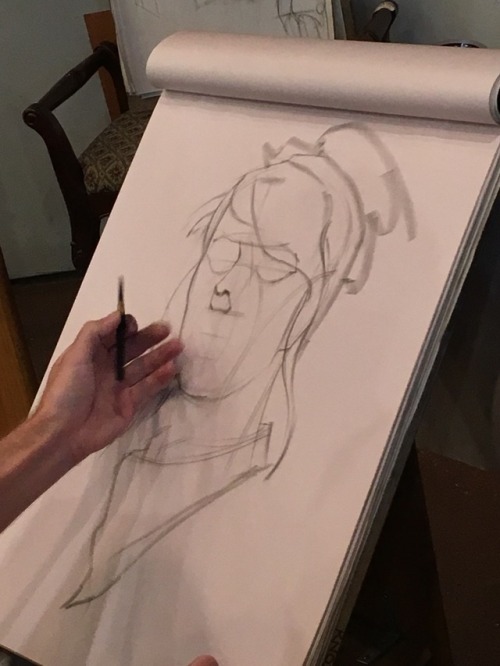 Head drawing demo by Brian Knox