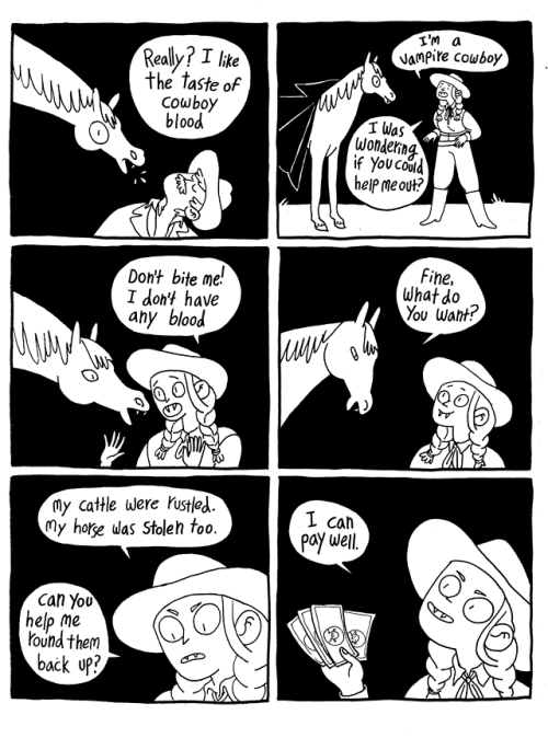 madelinehmcgrane:What’s better than a vampire? What’s better than a horse. A Vampire Horse, of course. I made this comic a few months ago.