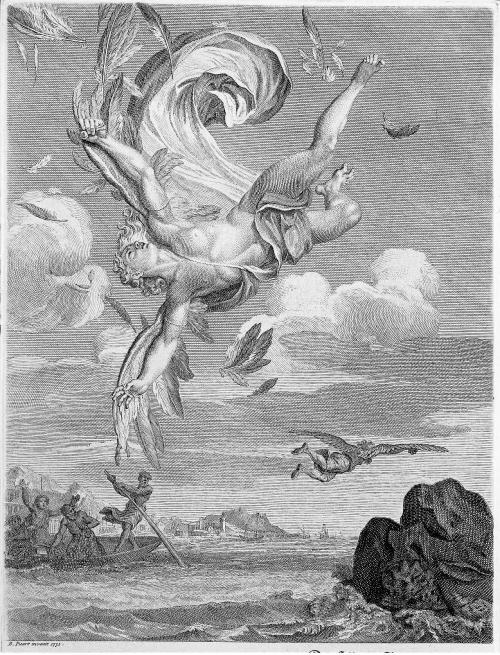 The Fall of Icarus by Bernard Picart (1733)