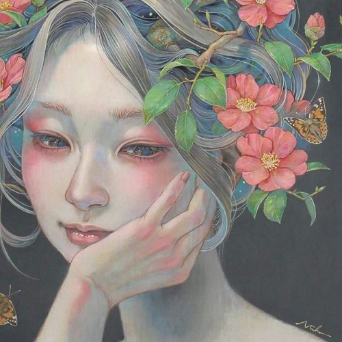 jedavu:Delicate Japanese Oil Paintings of Ethereal Woman Submerged with NatureArtist Miho Hirano