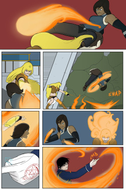 cadhla182:  Been meaning to do this for a while. Firefight.Korra wins with the Avatar State. Yang wins otherwise.